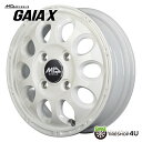 TIRE SHOP 4U 楽天市場店で買える「【最大2000円OFF】12インチ MID GAIA X12x4.0 4/100 42 ホワイトガイアX 新品アルミホイール1本価格MID Wheels マルカ 4本購入で送料無料」の画像です。価格は10,890円になります。