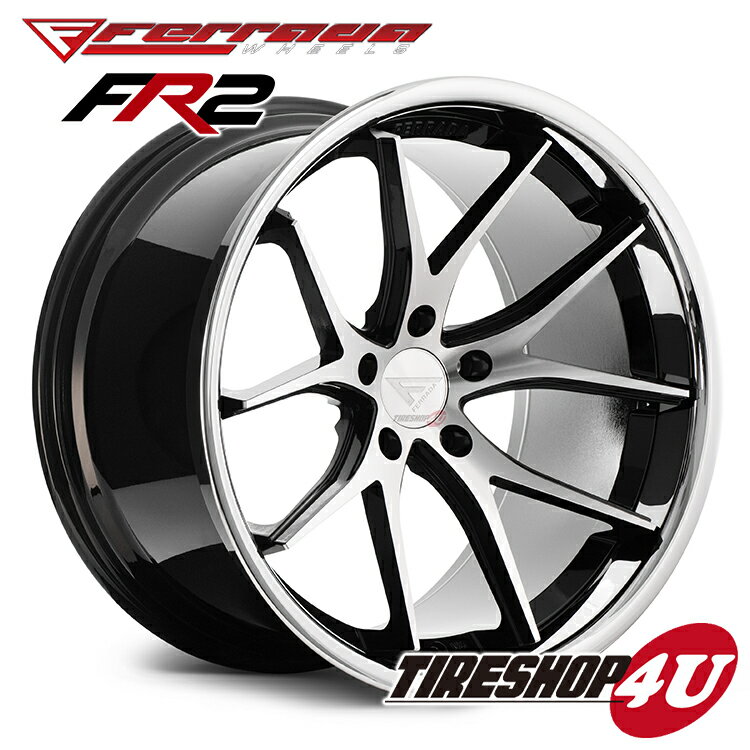 取付対象 22インチレクサス RX270/RX350/RX450h FERRADA WHEELS FR2 22×9.0J ET35 マシンブラック当社指定輸入タイヤ 265/35R22 新品タイヤホイールセット4本価格 JWL規格適合品