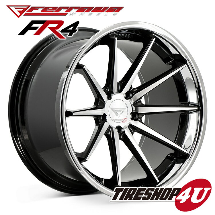 取付対象 22インチレクサス RX200t/RX300/RX450h (20系） FERRADA WHEELS FR4 22×9.0J ET35 マシンブラック当社指定輸入タイヤ 265/40R22 新品タイヤホイールセット4本価格 JWL規格適合品