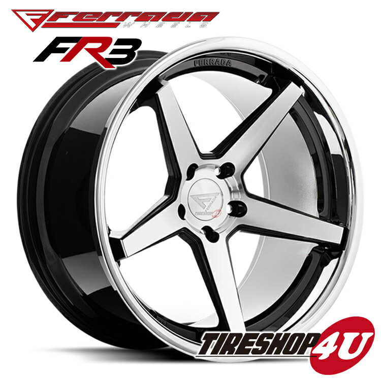 取付対象 22インチレクサス RX270/RX350/RX450h FERRADA WHEELS FR3 22×9.0J ET35 マシンブラック当社指定輸入タイヤ 265/35R22 新品タイヤホイールセット4本価格 JWL規格適合品