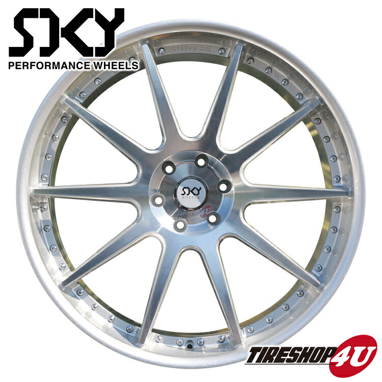 26インチ SKY PERFORMANCE WHEELS 26×10.0J 6/139.7 +35 シルバー スカイ パフォーマンス ホイール 当社指定輸入タイヤ 295/30R26 新品タイヤホイールセット4本価格 エスカレード