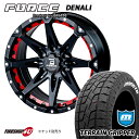 FORCE DENALI 18X8J 6/139.7 15 マットブラックマシニング レッドインサート付属 MONSTA TERRAIN GRIPPER 265/60R18 ホワイトレター 新品 18インチ タイヤホイール 4本セット フォース デナリ モンスタ テレーングリッパー A/T AT プラド ハイラックス 150