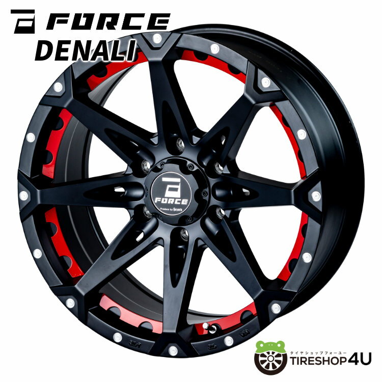 FORCE DENALI （ フォース デナリ ） 17×8.0J 6/139.7 +20 MBMA ブラックマシニング JWL,JWL-T規格適合品 HILUX ハイラックス 150 プラド FJクルーザー など 17インチ 17x8j ホイール単品 アルミホイール 1本価格 送料無料 4本109,824円税込