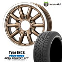 【取付対象】ESSEX Type ENCB 17×6.5J 6/139.7 38 BZ ブロンズ TOYO OPEN COUNTRY A/T3W 215/60R17 C 109/107R WL サマータイヤホイール 4本セット 17インチ CRS エセックス トーヨー オープンカントリー AT3 ホワイトレター 【 ハイエース 200系 】