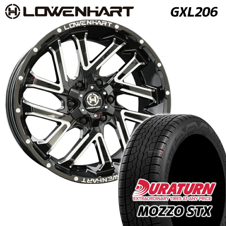 【取付対象】 LOWENHART GXL206 20x8.5J 6/139.7 +20 GBM DURATURN MOZZO STX 265/50R20 150系 プラド ハイラックス タイヤホイール 4本セット価格 20インチ 共豊 レーベンハート おすすめ輸入タイヤ デュラターン