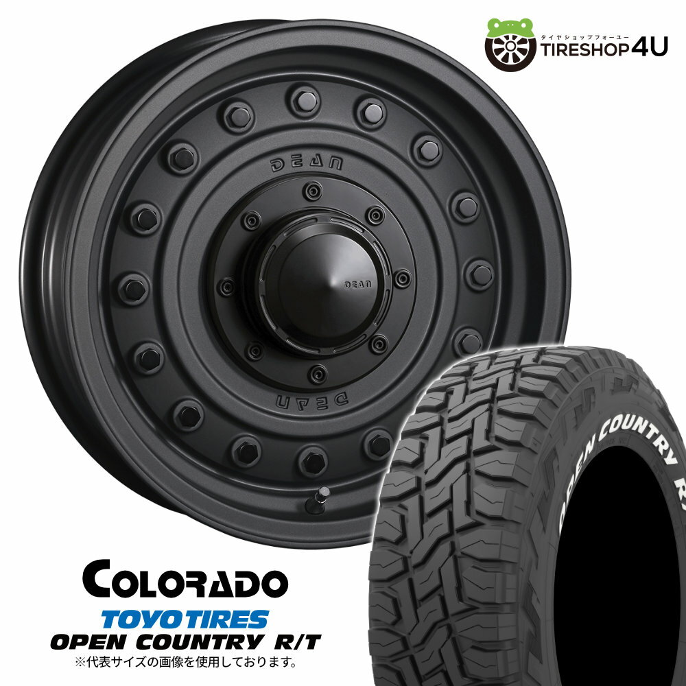 【取付対象】 CRIMSON DEAN COLORADO 16×6.5J 6/139.7 +38 ブラック TOYO OPEN COUNTRY R/T 215/65R16 C 109/107Q WL サマータイヤホイール 4本セット 16インチ クリムソン コロラド トーヨー オープンカントリー ホワイトレター 【 ハイエース 200系 】