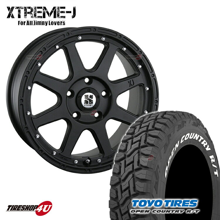 【取付対象】 新品 タイヤホイール4本セット MLJ XTREME-J 16X7.0J 5/114.3 +35 7J フラットブラック TOYO OPEN COUNTRY R/T 225/70R16 ホワイトレター 16インチ MLJ エクストリームJ トーヨー オープンカントリー RT デリカD5 DELICA D;5 RAV4 など