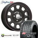 15インチ 6J スタッドレスタイヤ ホイール 4本セット プロボックス サクシード 2023年製 NANKANG WS-1 195/65R15 91Q MLJ DAYTONA SS 15X6.0J 4/100 +30 ブラック 赤青ライン ナンカン WS1 デイトナSS スチール製 鉄チン