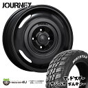 【取付対象】 MLJ JOURNEY 14×4.5J 4/100 43 サテンブラック MUDSTAR WANPAKU M/T 155/65R14 75S WL サマータイヤホイール 4本セット 14インチ XTREME-J エクストリームJ ジャーニー マッドスター ワンパク MT ホワイトレター 【 軽自動車 軽トラック など】