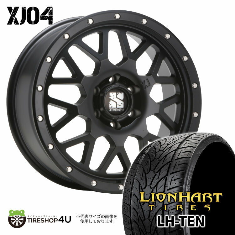 【取付対象】 MLJ XJ04 20×8.5J 6/139.7 48 SB サテンブラック LIONHART LH-TEN 275/55R20 117V XL サマータイヤホイール 4本セット 20インチ XTREME-J エクストリームJ ライオンハート おすすめ輸入タイヤ 【 ランクル 300系】