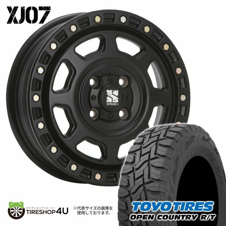 XTREME-J XJ07 12X4.00B 4/100 +42 サテンブラック TOYO OPEN COUNTRY R/T 145/80R12 80/78N 軽トラック 軽バン ハイゼット キャリイ N-VAN など新品 12インチ JWL-T タイヤホイール4本セット価格 MLJ エクストリームJ トーヨー オープンカントリー RT