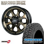 MAD CROSS　GRACE 16x6.5J 6/139.7 +38 +48　ブロンズクリア リムブラック TOYO　OPEN COUNTRY R/T 215/70R16　100Q マッドクロス トーヨー オープンカントリー RT タイヤホイール4本セット ハイエース 200系 キャラバン NV350 など 新品 16インチ