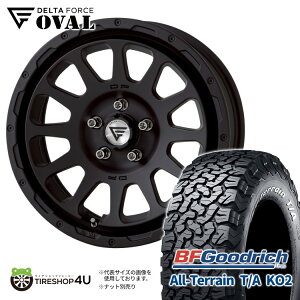 【取付対象】 DELTA FORCE OVAL デルタフォース オーバル 17X7J 5/114.3 +32　マットブラック BFGoodrich All-Terrain T/A　KO2 245/65R17　BFグッドリッチ ホワイトレター オールテレーン 新品 タイヤホイール4本セット トヨタ ハリアー 80系 RAV4 17インチ 7.0J