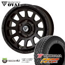 取付対象 17インチ ヨコハマ ジオランダーA/T G015 P 265/70R17 OWL デルタフォース オーバル 17x8J 6/139.7 20 マットブラック タイヤホイール 4本セット プラド 120/150 ハイラックス 125 など 新品 DELTA FORCE OVAL 8.0J アウトラインホワイトレター