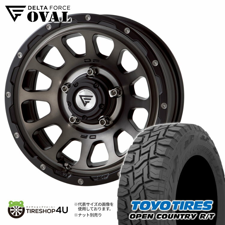 16インチ DELTA FORCE　OVAL 16x6J 5/139.7 -5　マットスモークポリッシュ TOYO　OPEN COUNTRY R/T 215/70R16　100Q デルタフォース オーバル トーヨー オープンカントリー RT タイヤホイール4本セット 6.0J OPENCOUNTRY JIMNY ジムニーシエラ JB74