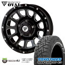 【取付対象】 16インチ DELTA FORCE　OVAL 16x6J 5/139.7 -5　ブラックマシニング TOYO　OPEN COUNTRY R/T　225/70R16 ホワイトレター デルタフォース オーバル トーヨー オープンカントリー RT タイヤホイール4本セット 6.0J jimny ジムニーシエラ JB74W など