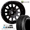 【取付対象】 DELTA FORCE OVAL 18×8.0J 6/139.7 52 SBK サテンブラック MONSTA RT HYBRID 275/65R1...
