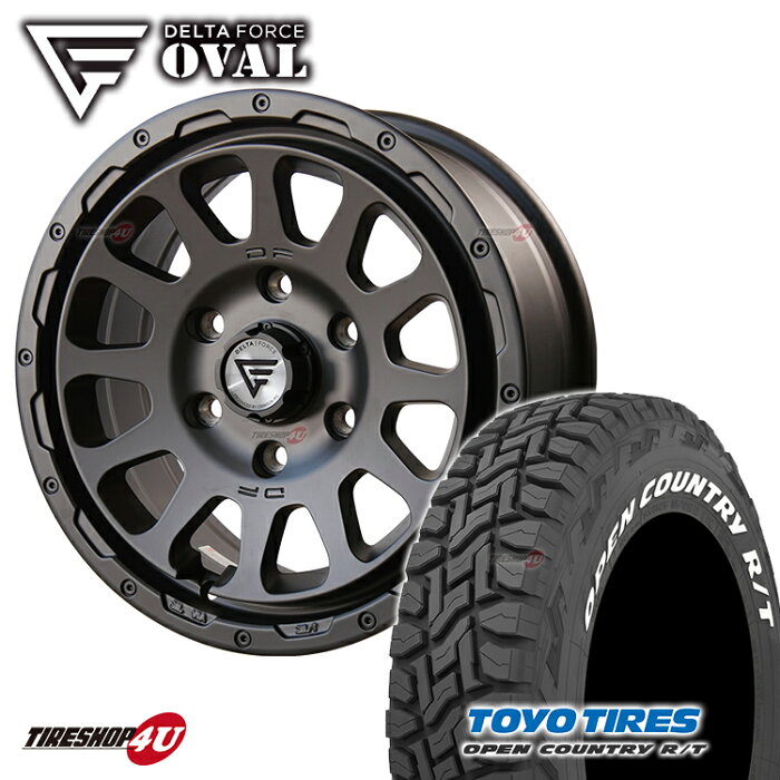 DELTA FORCE OVAL 16x7.0J 6/139.7 +38 7J マットブラック TOYO OPEN COUNTRY R/T 215/65R16 109/107Q ホワイトレター デルタフォース オーバル トーヨー オープンカントリー RT タイヤホイール4本セット ハイエース 200系 バン など 取付対象 16インチ 新品