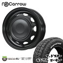 NeoCarrow 14X4.5J 8/100/114.3 +45 セミマットブラック/ブラックキャップ MUDSTAR RADIAL A/T 155/65R14 75S ホワイトレター 新品 14インチ タイヤホイール4本セット価格 軽自動車 ムーヴ キャンバス 等 ウェッズ ネオキャロ マッドスター ラジアル AT スチール