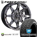 【取付対象】FORCE DENALI 16×6.5J 6/139.7 38 SBC スーパーブラックコート MONSTA TERRAIN GRIPPER 215/70R16 107/105Q LT WL サマータイヤホイール 4本セット 16インチ フォース デナリ モンスタ テレーングリッパー ホワイトレター 【 ハイエース 200系 】