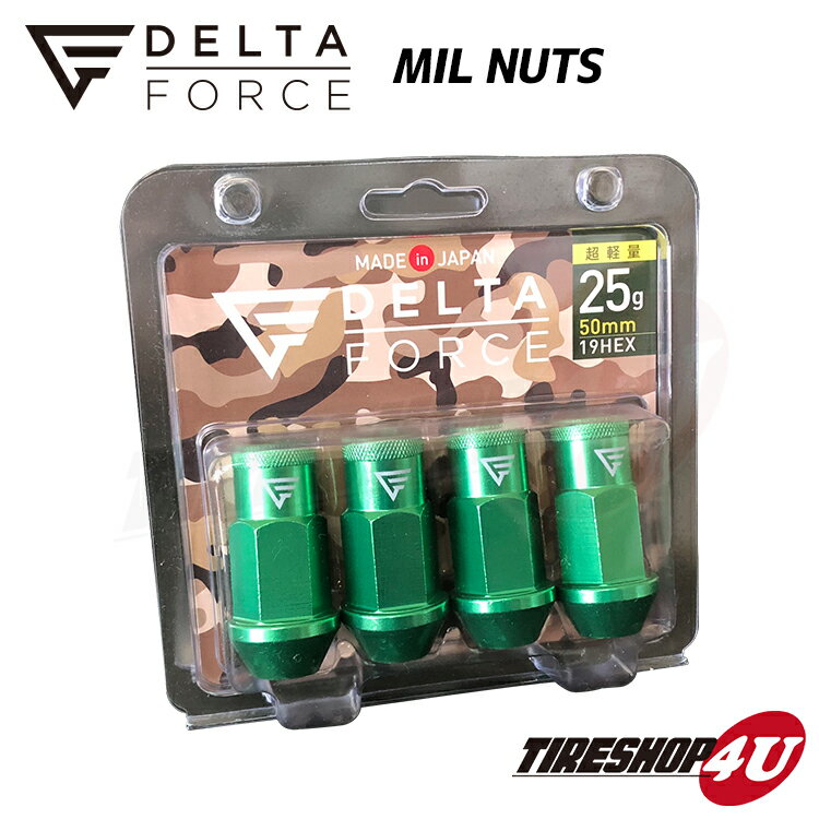 新商品 DELTA FORCE MIL NUTS M12X1.25 19HEX 4個入り デルタフォース ミルナット 選べる4カラー 軽量アルミナット 高強度 貫通タイプ ナット スズキ、ニッサン、スバル など 5穴用 6穴用