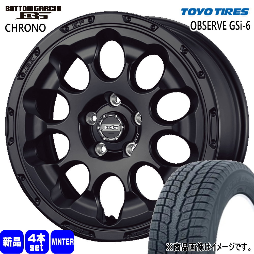 225/65R17 102Q オブザーブ GSi6 OBSERVE GSi-6 トーヨータイヤ TOYOTIRES 新品 冬用 スタッドレスタイヤ ホイール 4本セット KIT JAPAN BOTTOM GARCIA CHRONO 17×7.0+38 5/114.3 17インチ