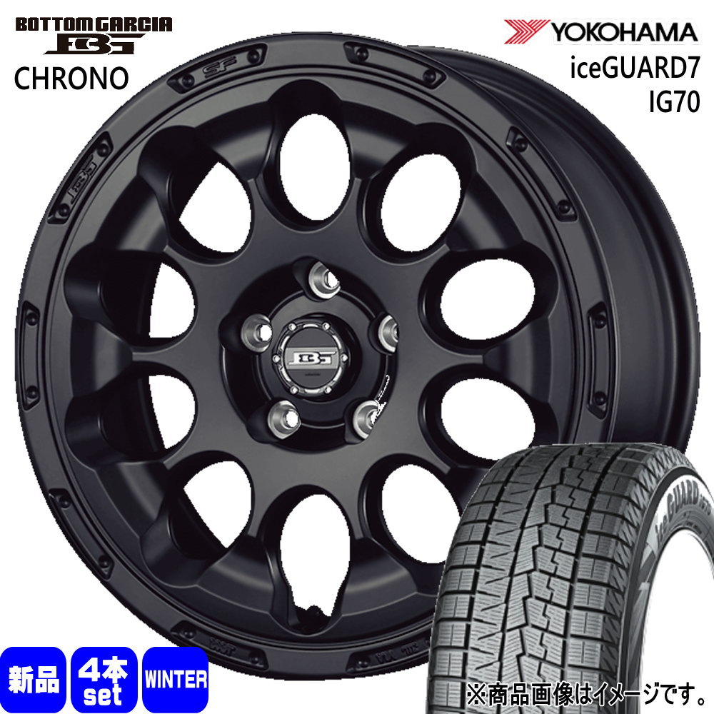 215/60R17 96Q アイスガード7 IG70 iceGUARD7 IG70 ヨコハマ YOKOHAMA 新品 冬用 スタッドレスタイヤ ホイール 4本セット KIT JAPAN BOTTOM GARCIA CHRONO 17×7.0+38 5/114.3 17インチ