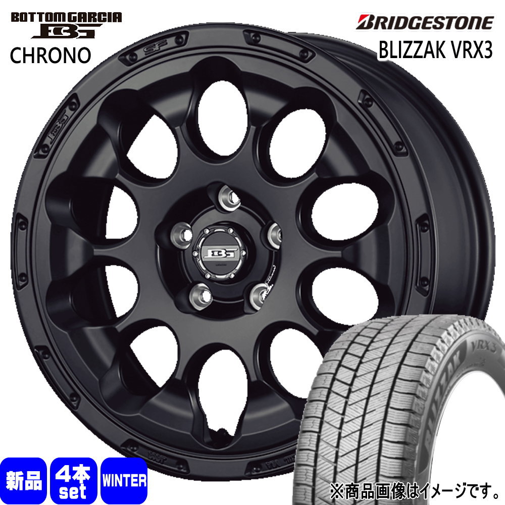 225/65R17 102Q ブリザック VRX3 BLIZZAK VRX3 ブリヂストン BRIDGESTONE 新品 冬用 スタッドレスタイヤ ホイール 4本セット KIT JAPAN BOTTOM GARCIA CHRONO 17×7.0+38 5/114.3 17インチ