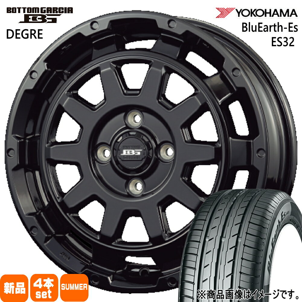 165/50R15 73V ブルーアース ES ES32 BluEarth-Es ES32 ヨコハマ YOKOHAMA 新品 夏用 サマータイヤ ホイール 4本セット KIT JAPAN BOTTOM GARCIA DEGRE 15×4.5+45 4/100 15インチ