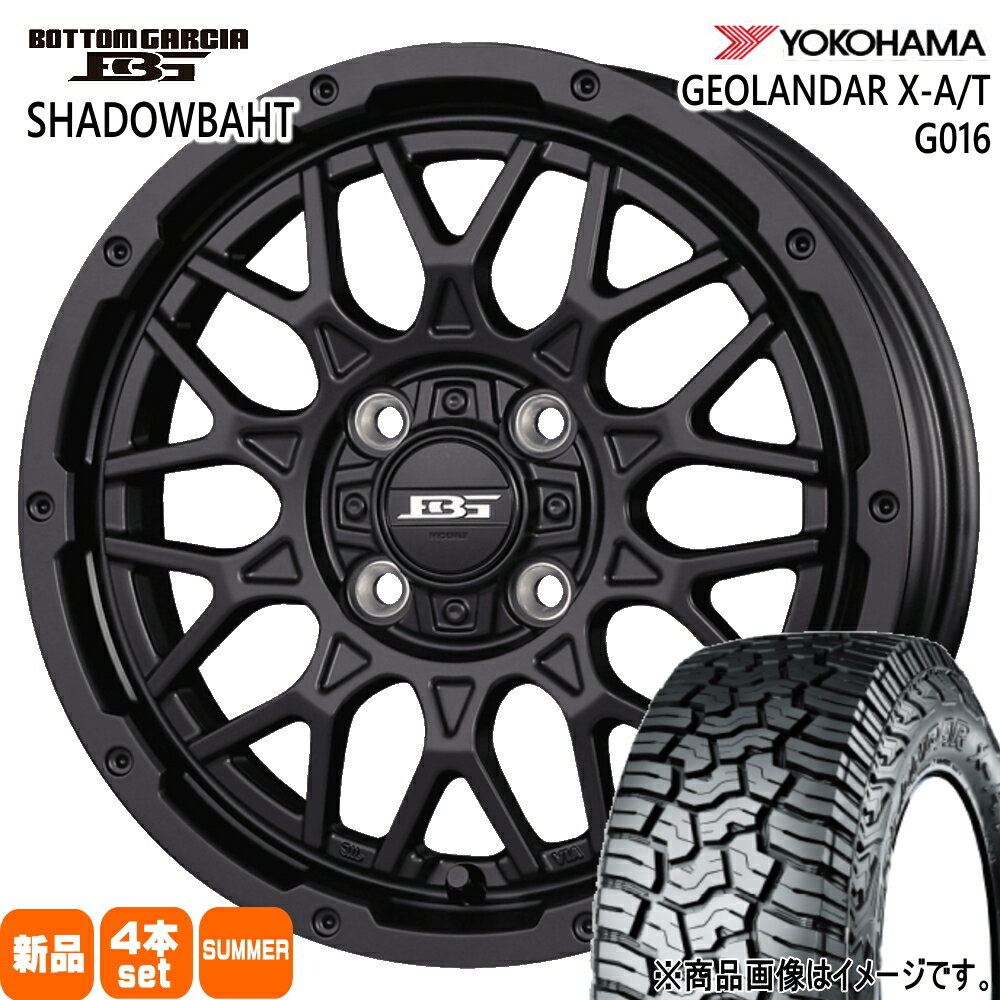 155/65R14 78/75Q LT ジオランダー X-AT G016 GEOLANDAR X-AT G016 ヨコハマ YOKOHAMA 新品 夏用 サマータイヤ ホイール 4本セット KIT JAPAN BOTTOM GARCIA SHADOWBAHT 14×4.5+45 4/100 14インチ