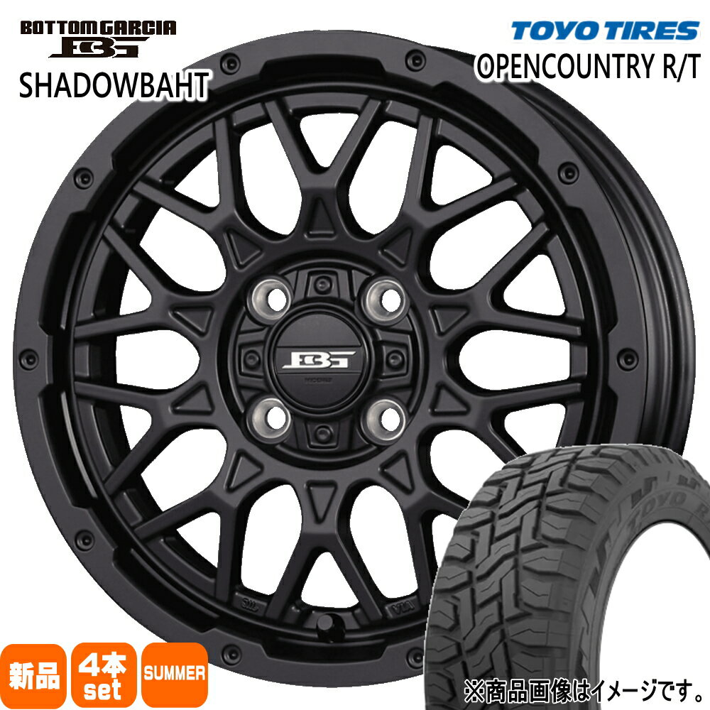 155/65R14 75Q オープンカントリー RT OPENCOUNTRY R/T トーヨータイヤ TOYOTIRES 新品 夏用 サマータイヤ ホイール 4本セット KIT JAPAN BOTTOM GARCIA SHADOWBAHT 14×4.5+45 4/100 14インチ
