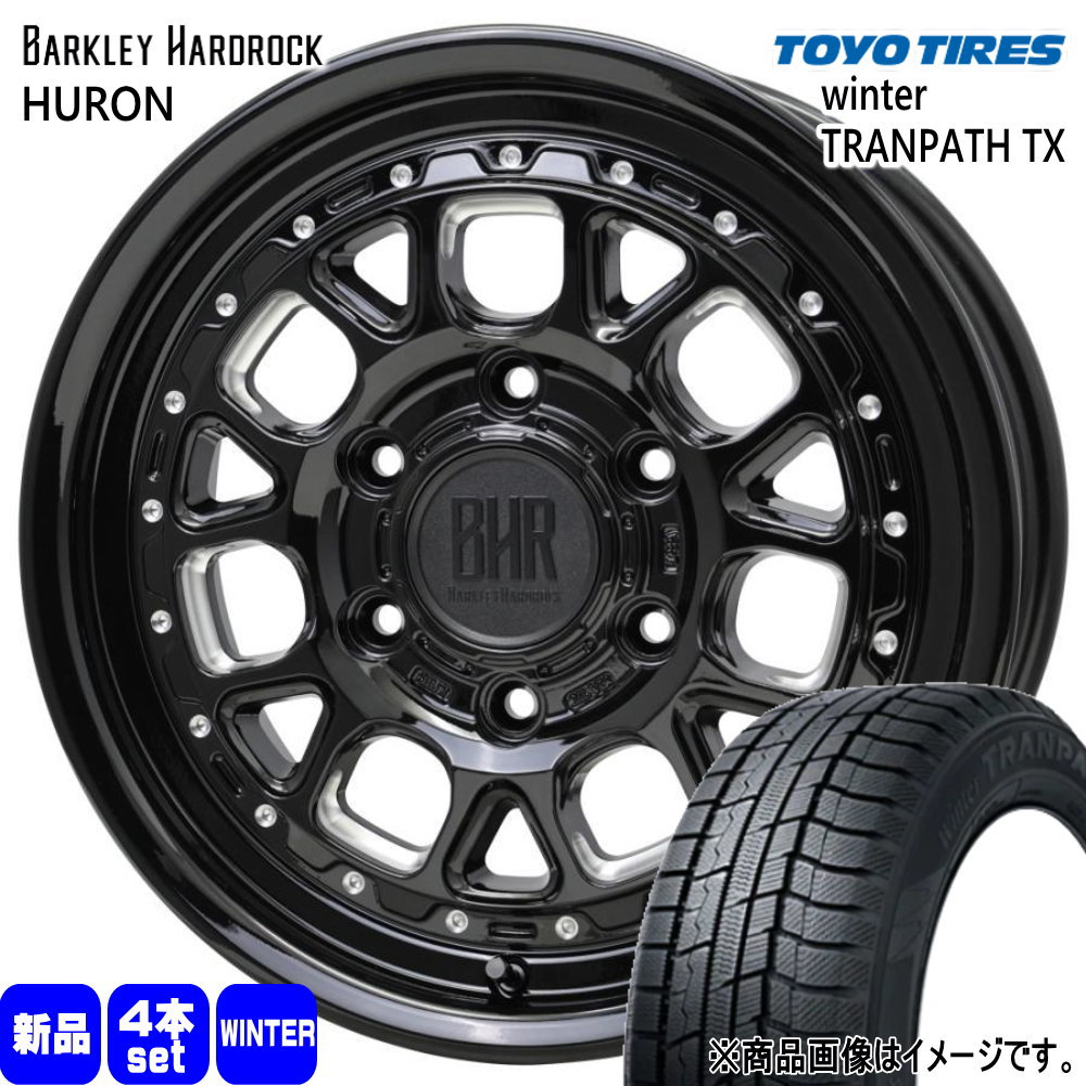 215/65R16 98Q ウィンタートランパス TX WinterTRANPATH TX トーヨータイヤ TOYOTIRES 新品 冬用 スタッドレスタイヤ ホイール 4本セット HOT STUFF CORPORATION BARKLEY HARDLOCK HURON 16×6.5+48 6/139.7