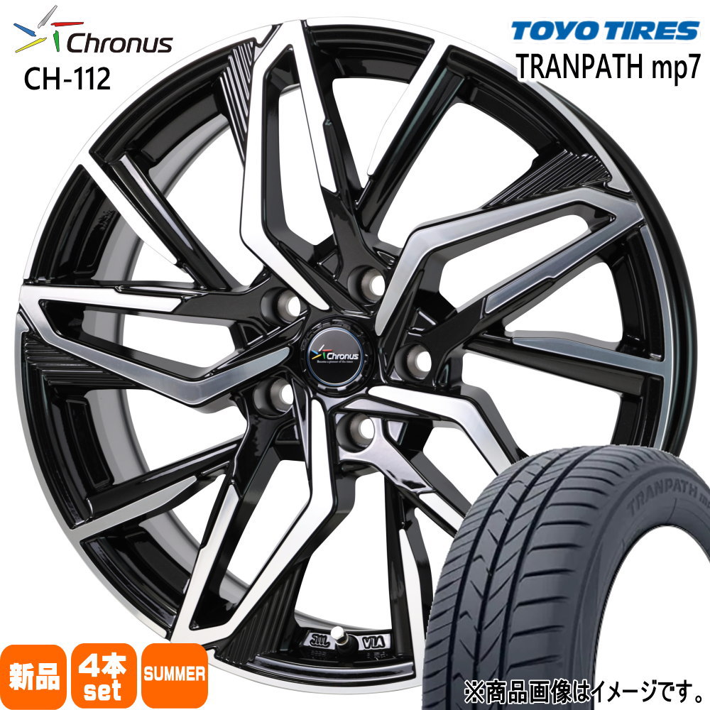 215/50R17 トランパス mp7 TRANPATH mp7 トーヨータイヤ TOYOTIRES 新品 夏用 サマータイヤ ホイール 4本セット HOT STUFF CORPORATION Chronus CH-112 17×7.0+45 5/100 17インチ