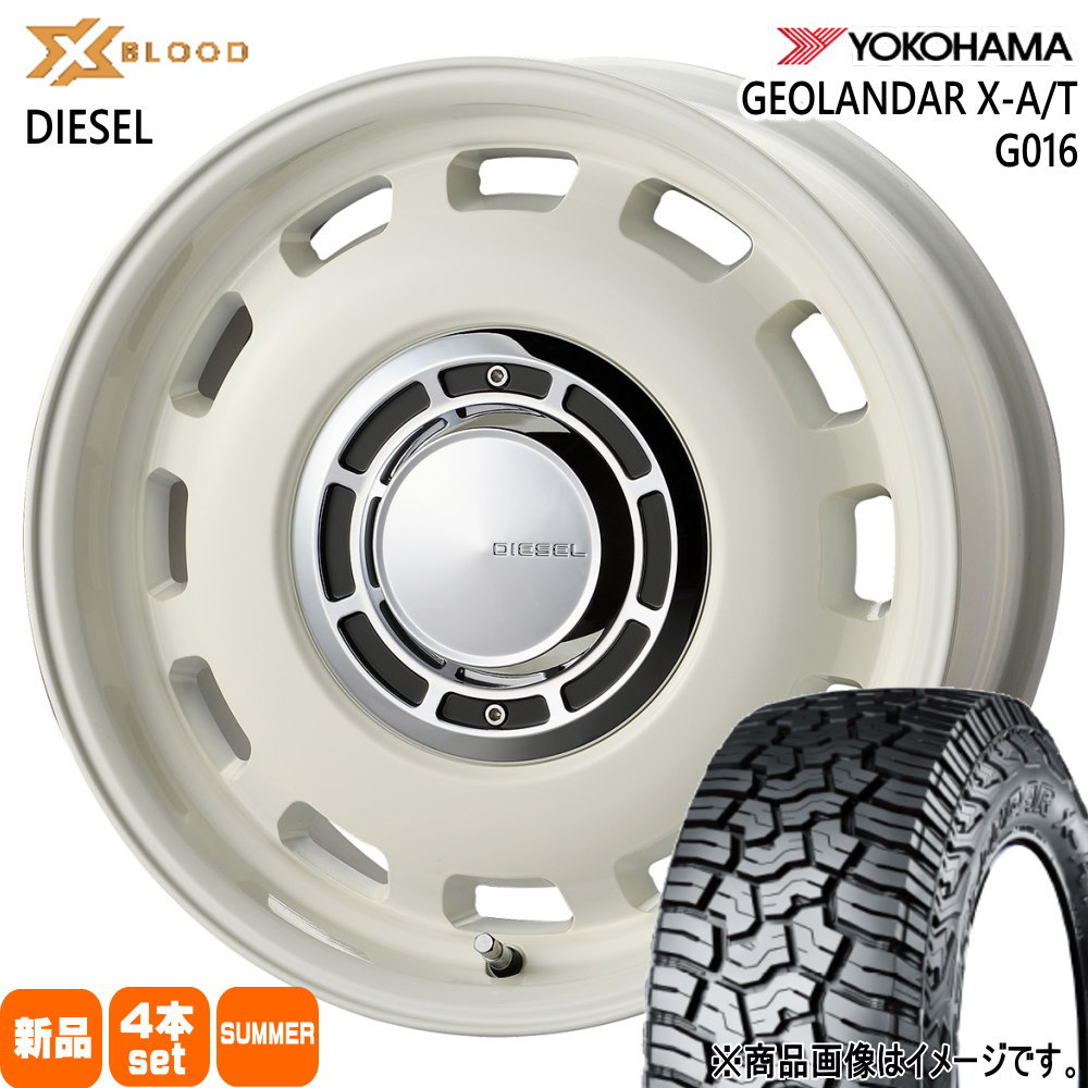 155/65R14 78/75Q LT ジオランダー X-AT G016 GEOLANDAR X-AT G016 ヨコハマ YOKOHAMA 新品 夏用 サマータイヤ ホイール 4本セット COSMIC X BLOOD DIESEL 14×4.5+43 4/100 14インチ