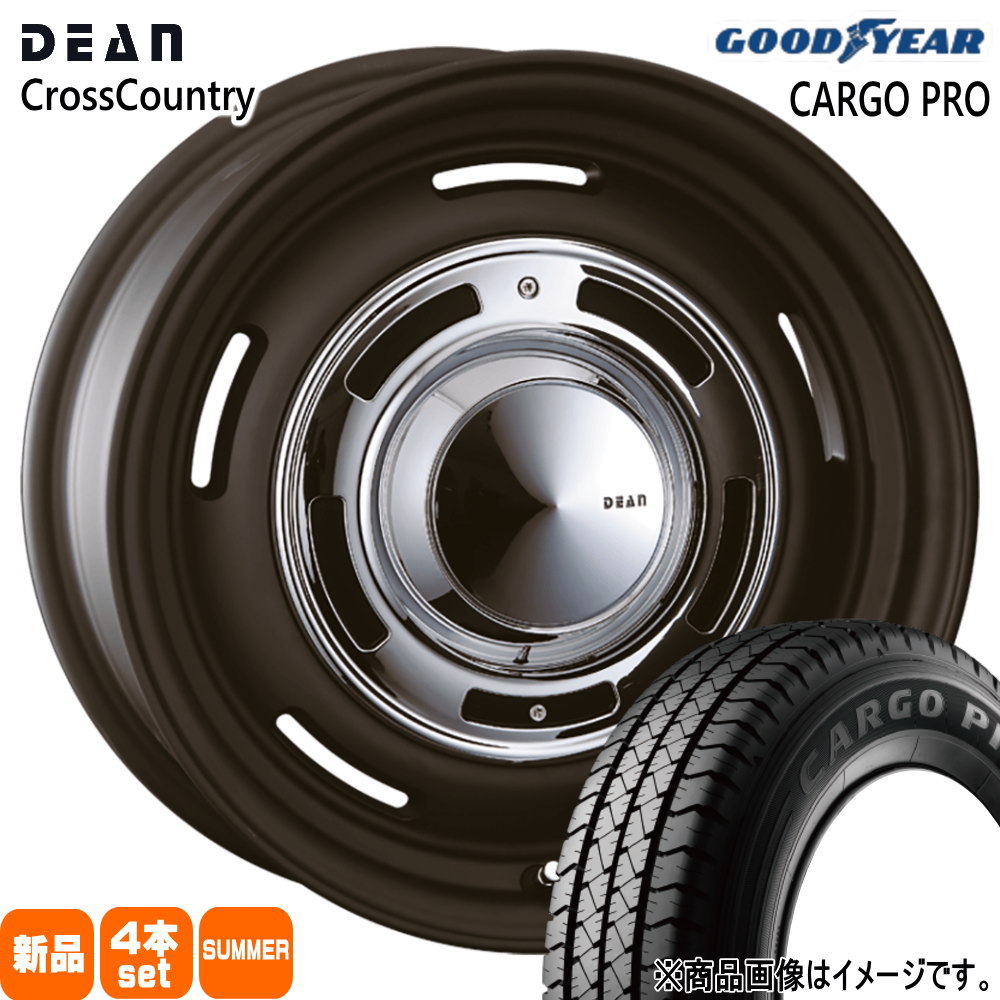 165/80R14 97/95N LT カーゴプロ CARGO PRO グッドイヤー GOODYEAR 新品 夏用 サマータイヤ ホイール 4本セット CRIMSON DEAN CROSS COUNTRY 14×5.0+43 4/114.3 14インチ