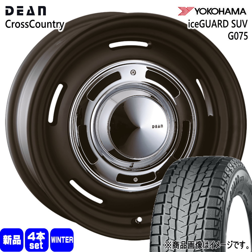 215/80R16 103Q アイスガード SUV G075 iceGUARD SUV G075 ヨコハマ YOKOHAMA 新品 冬用 スタッドレスタイヤ ホイール 4本セット CRIMSON DEAN CROSS COUNTRY 16×6.5-5 6/139.7 16インチ