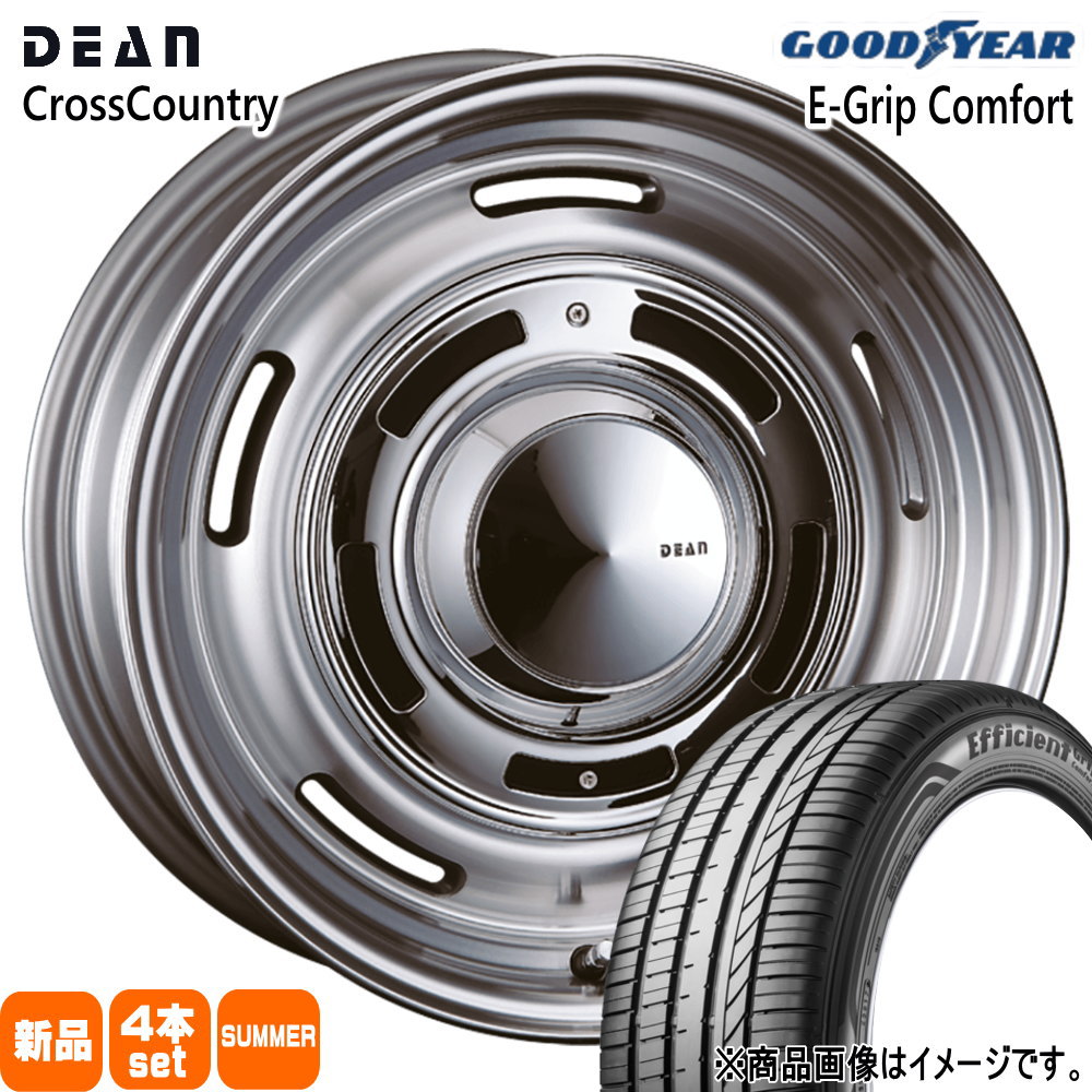 215/60R17 96H エフィシェントグリップ コンフォート EfficientGrip Comfort グッドイヤー GOODYEAR 新品 夏用 サマータイヤ ホイール 4本セット CRIMSON DEAN CROSS COUNTRY 17×7.0+38 5/114.3 17インチ
