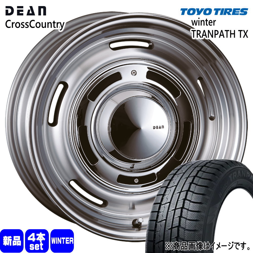 225/60R17 99Q ウィンタートランパス TX WinterTRANPATH TX トーヨータイヤ TOYOTIRES 新品 冬用 スタッドレスタイヤ ホイール 4本セット CRIMSON DEAN CROSS COUNTRY 17×7.0+47 5/114.3 17インチ