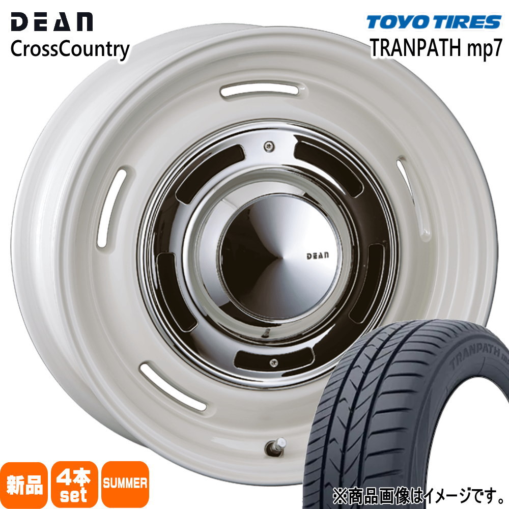 185/65R15 トランパス mp7 TRANPATH mp7 トーヨータイヤ TOYOTIRES 新品 夏用 サマータイヤ ホイール 4本セット CRIMSON DEAN CROSS COUNTRY 15×6.0+42 4/100 15インチ