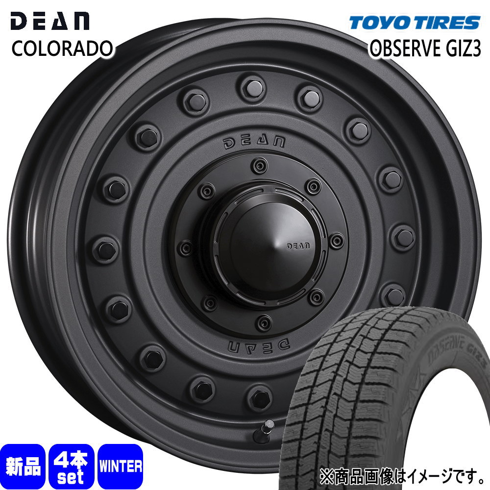215/70R15 オブザーブ ギズ3 OBSERVE GIZ3 トーヨータイヤ TOYOTIRES 新品 冬用 スタッドレスタイヤ ホイール 4本セット CRIMSON DEAN COLORADO 15×6.0-5 5/139.7 15インチ