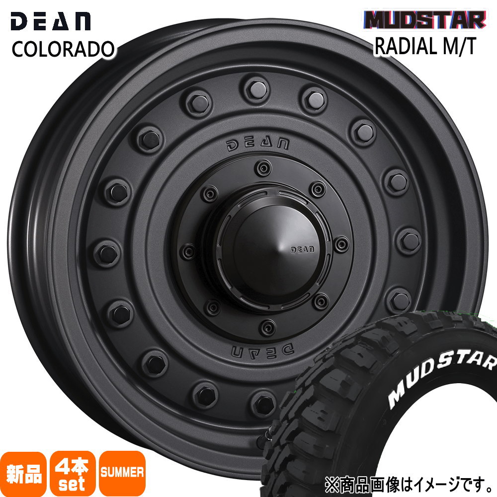 225/70R16 103S ラジアル MT RADIAL MT マッドスター MUDSTAR 新品 夏用 サマータイヤ ホイール 4本セット CRIMSON DEAN COLORADO 16×7.0+37 5/114.3 16インチ