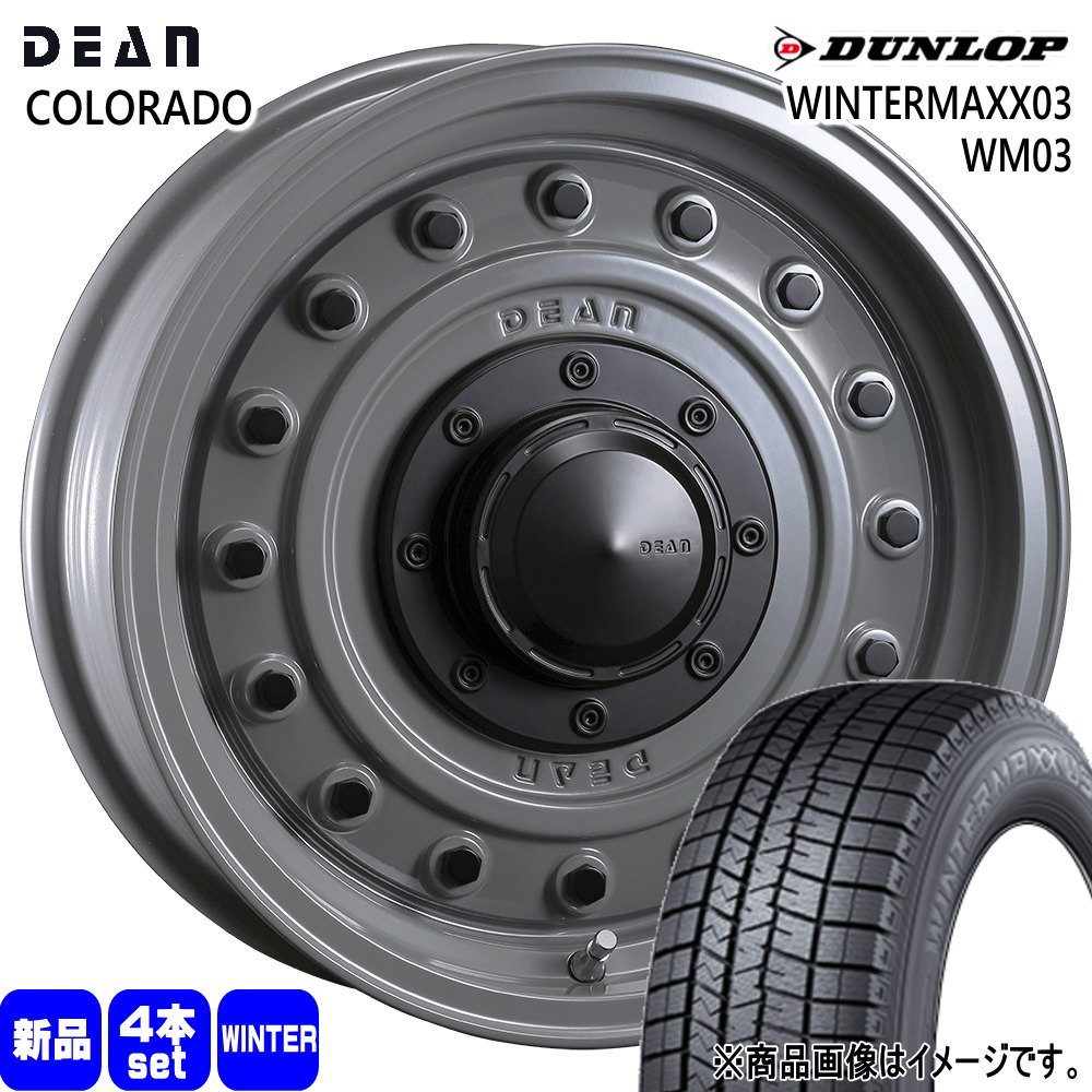 215/65R16 98Q ウィンターマックス03 WM03 WINTERMAXX03 WM03 ダンロップ DUNLOP 新品 冬用 スタッドレスタイヤ ホイール 4本セット CRIMSON DEAN COLORADO 16×6.5+38 6/139.7 16インチ