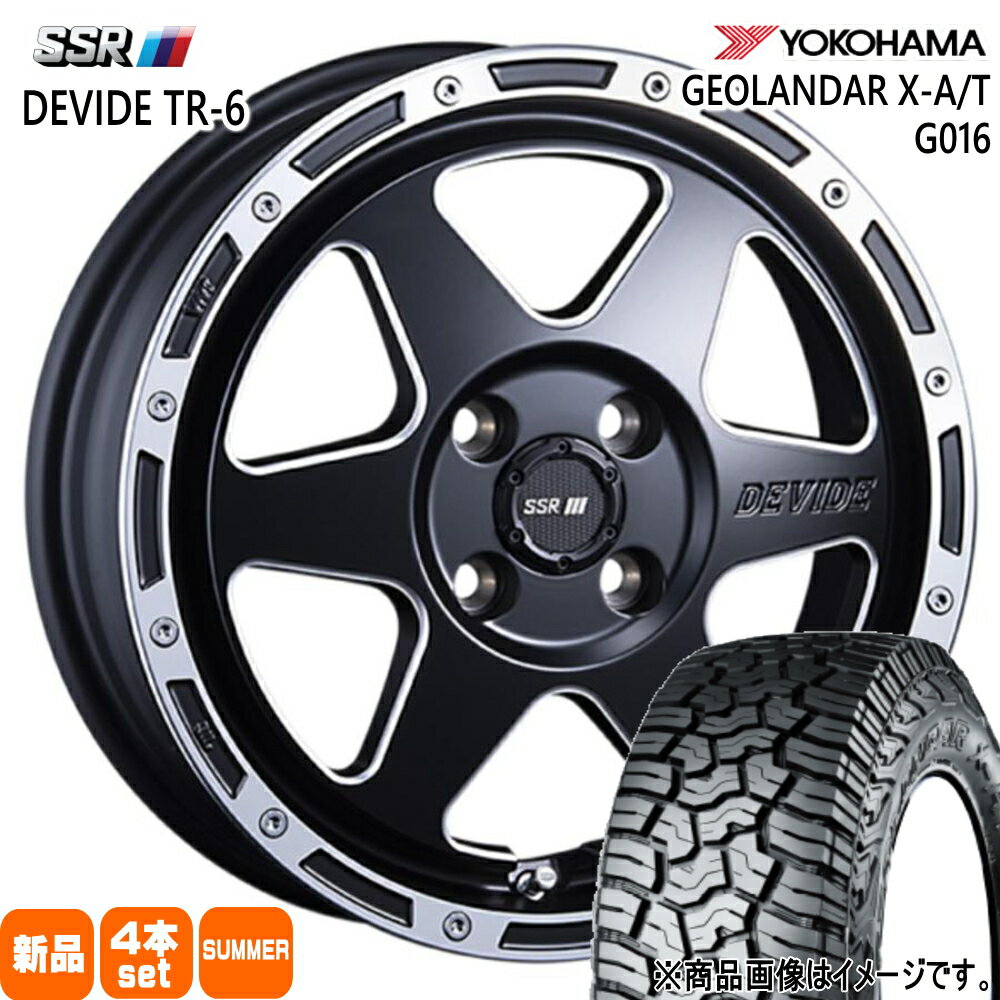 155/65R14 78/75Q LT ジオランダー X-AT G016 GEOLANDAR X-AT G016 ヨコハマ YOKOHAMA 新品 夏用 サマータイヤ ホイール 4本セット SSR DEVIDE TR-6 14×4.5+43 4/100 14インチ