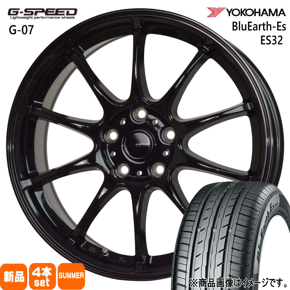 205/60R16 92H ブルーアース ES ES32 BluEarth-Es ES32 ヨコハマ YOKOHAMA 新品 夏用 サマータイヤ ホイール 4本セット HOT STUFF CORPORATION G・speed G-07 16×6.5+38 5/114.3 16インチ