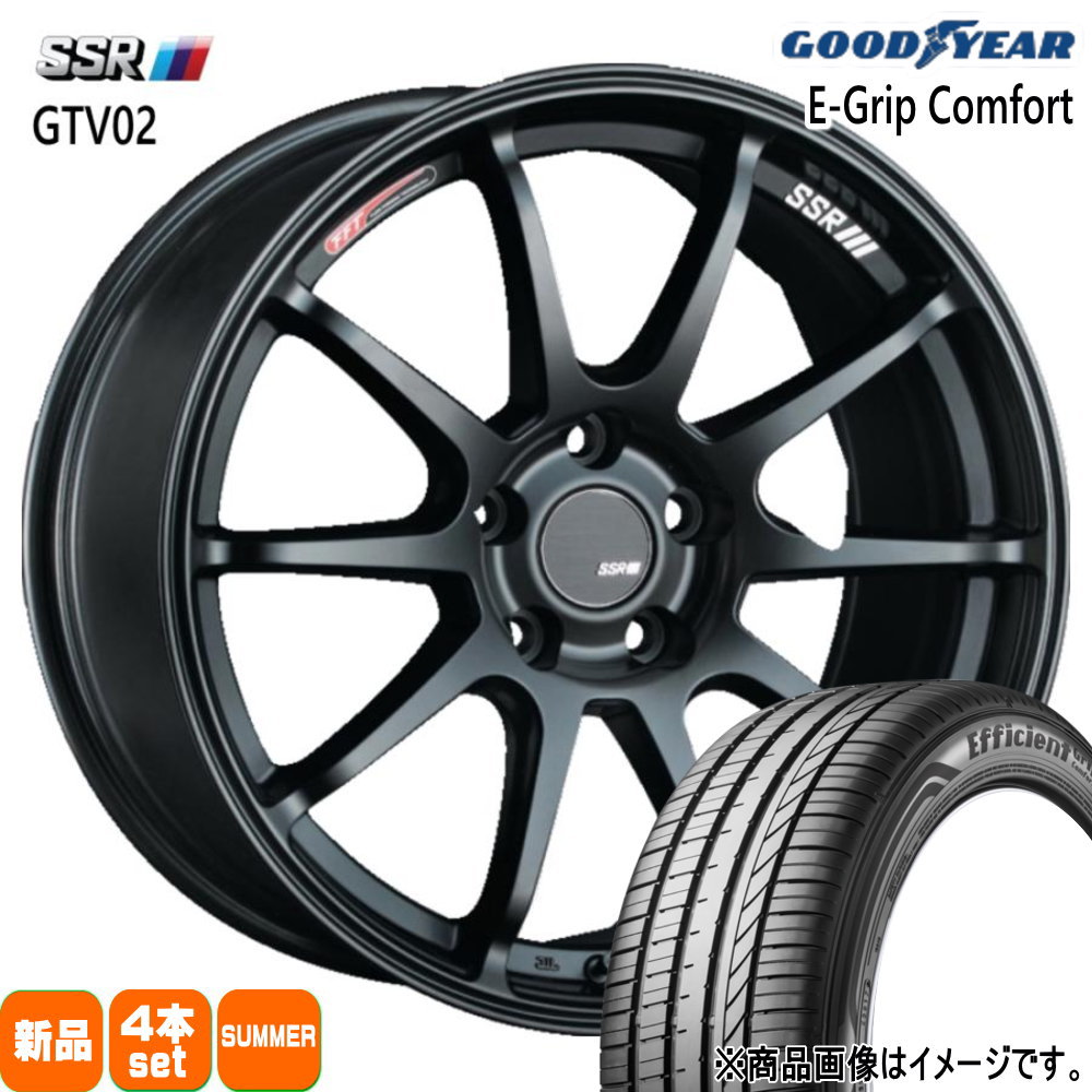 215/50R17 95V XL エフィシェントグリップ コンフォート EfficientGrip Comfort グッドイヤー GOODYEAR 新品 夏用 サマータイヤ ホイール 4本セット SSR GTV02 17×7.0+50 5/100