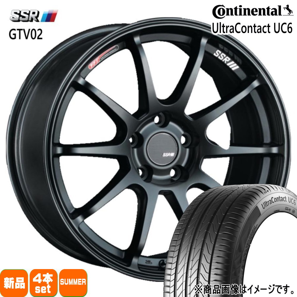215/55R17 94V ウルトラコンタクト UC6 UltraContact UC6 コンチネンタル Continental 新品 夏用 サマータイヤ ホイール 4本セット SSR GTV02 17×7.0+50 5/114.3のサムネイル