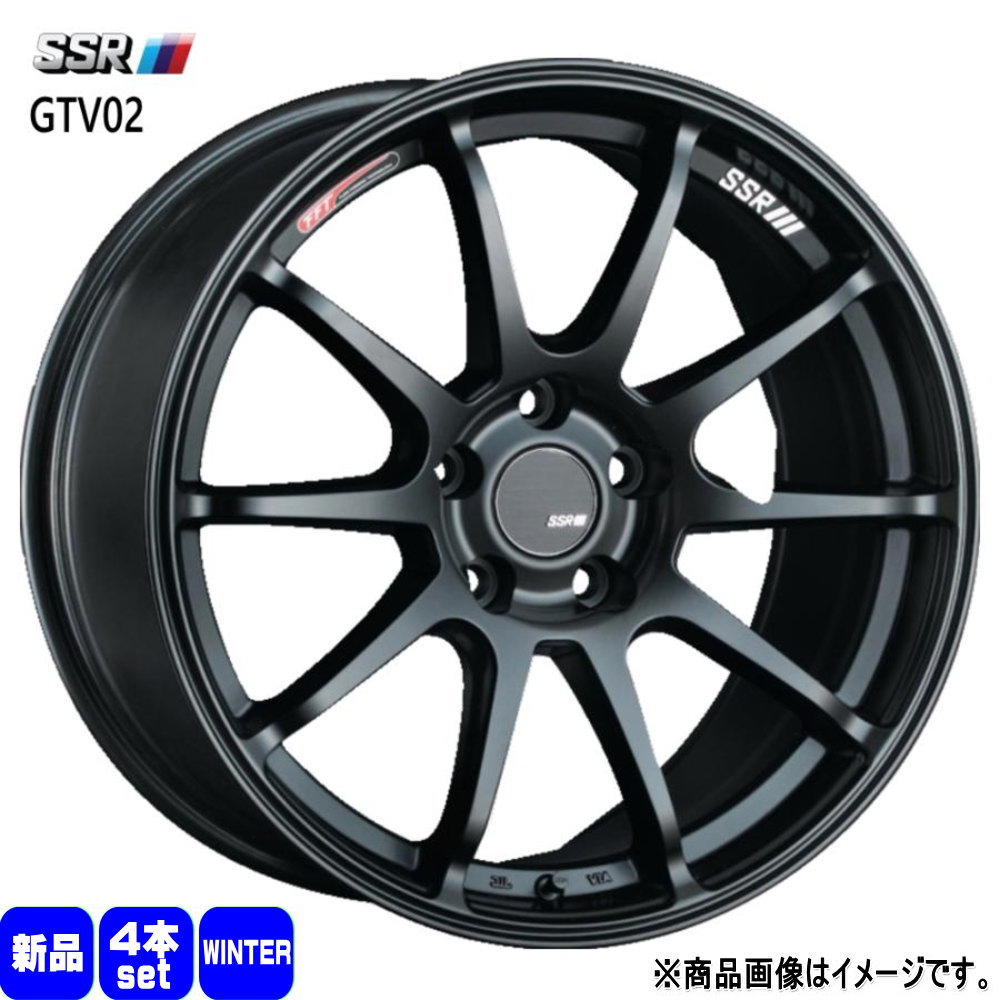 215/45R18 銘柄指定不可 輸入タイヤ 輸入タイヤ 輸入タイヤ 新品 冬用 スタッドレスタイヤ ホイール 4本セット SSR GTV02 18×7.5+48 5/100