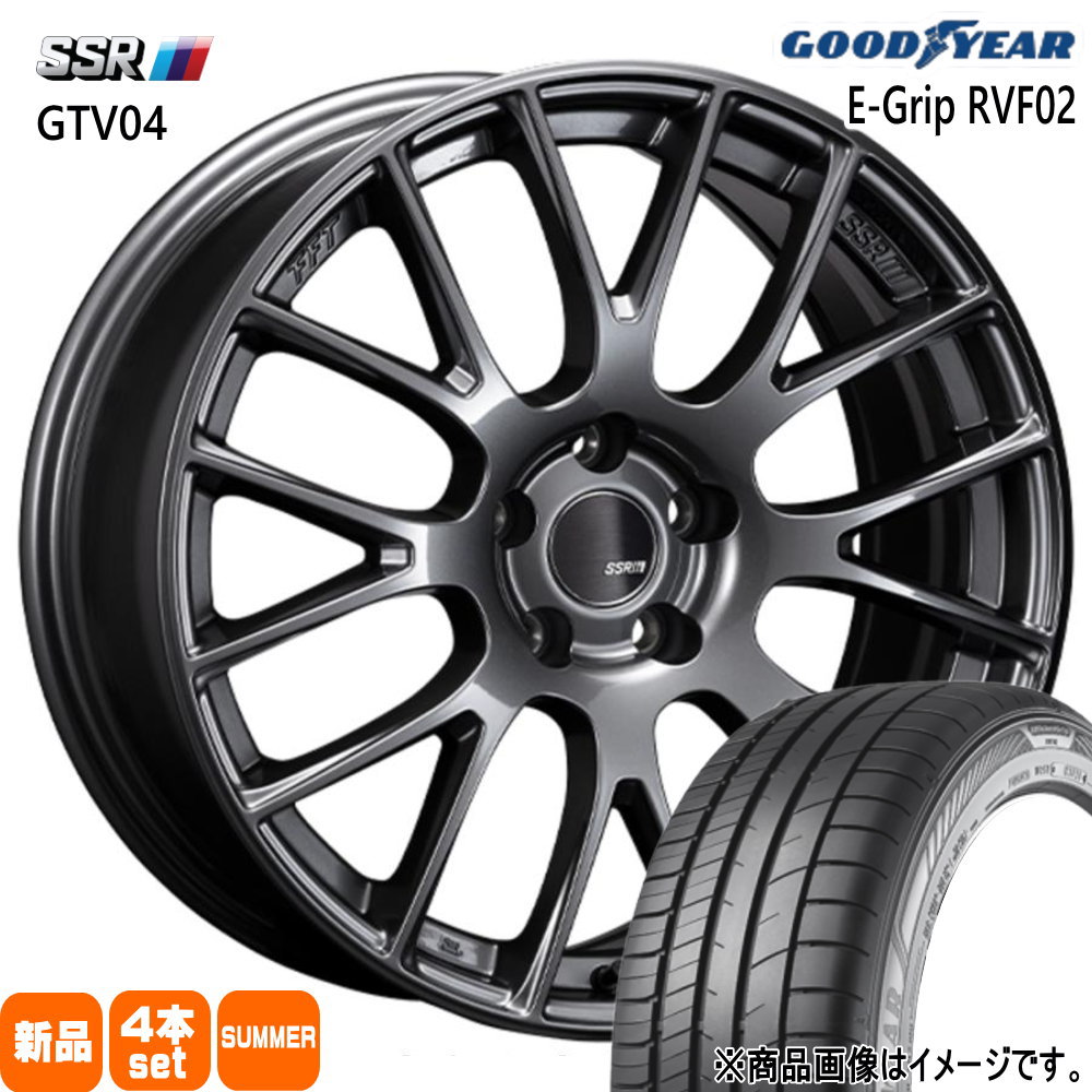 225/45R18 95W エフィシェントグリップ RVF02 EfficentGrip RVF02 グッドイヤー GOODYEAR 新品 夏用 サマータイヤ ホイール 4本セット SSR GTV04 18×7.5+48 5/114.3