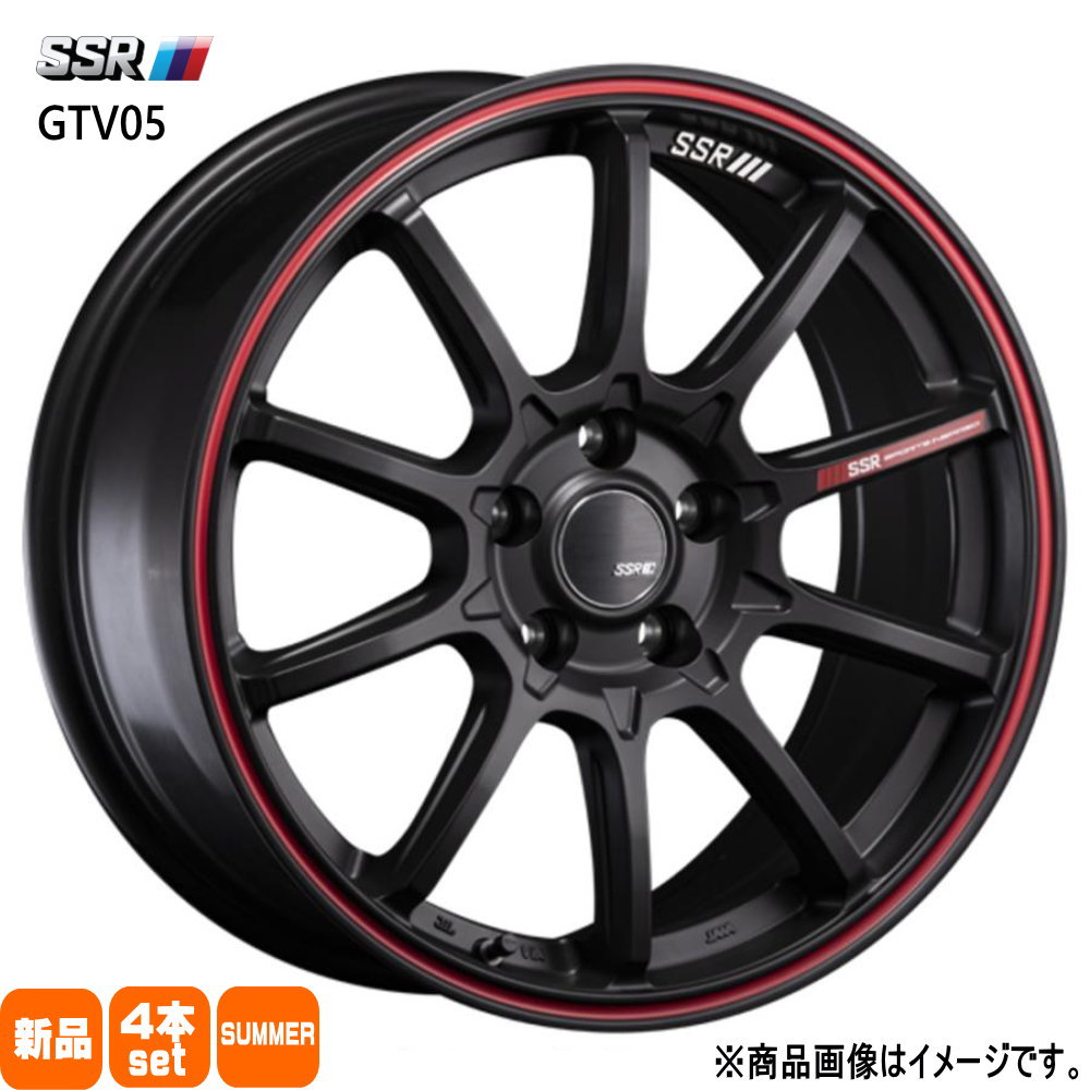 195/40R17 銘柄指定不可 輸入タイヤ 輸入タイヤ 輸入タイヤ 新品 夏用 サマータイヤ ホイール 4本セット SSR GTV05 17×7.0+42 4/100