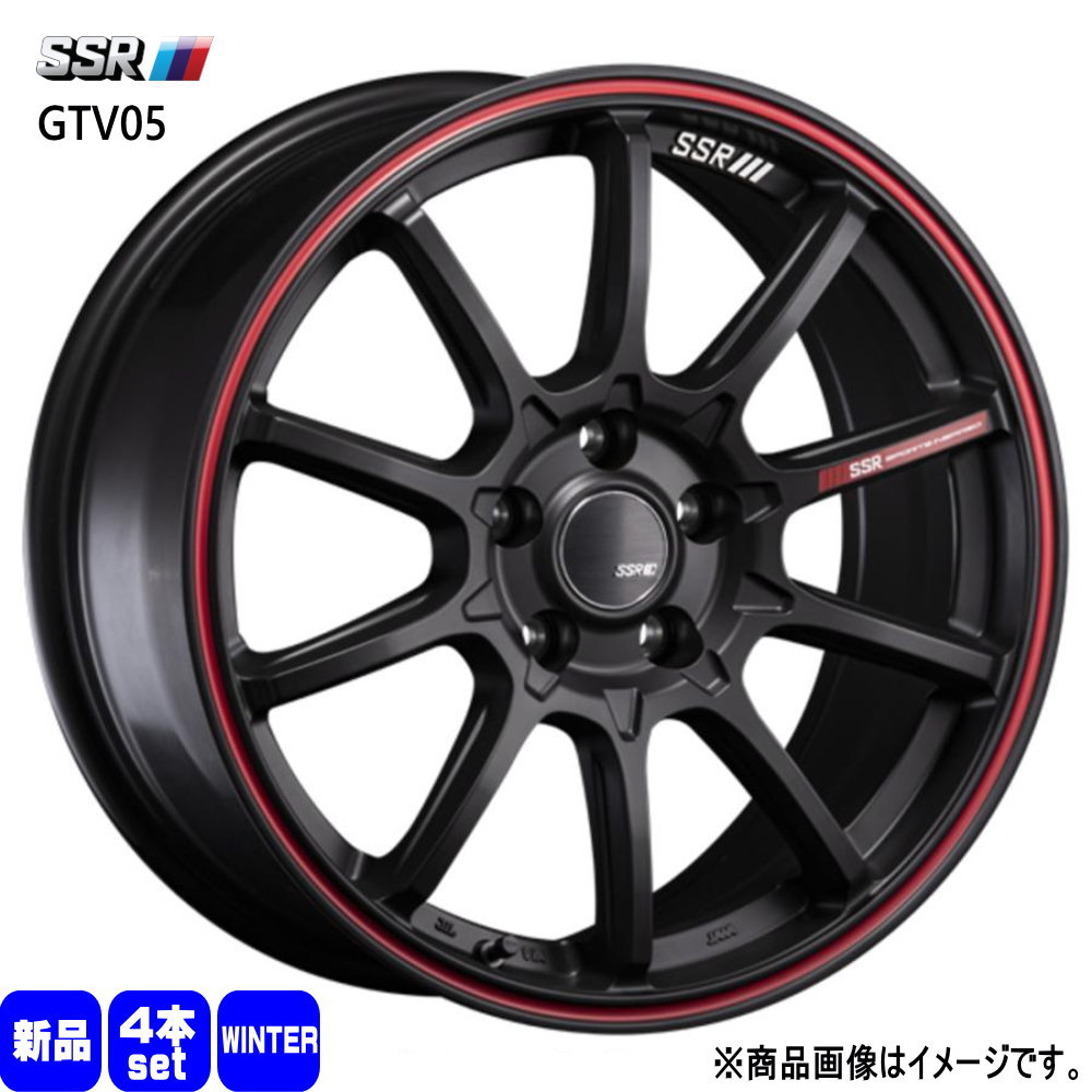 195/45R16 銘柄指定不可 輸入タイヤ 輸入タイヤ 輸入タイヤ 新品 冬用 スタッドレスタイヤ ホイール 4本セット SSR GTV05 16×6.0+45 4/100
